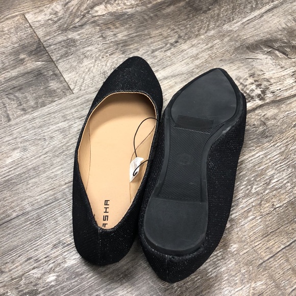 Sasha ballet glitter black flats shoes nwt - Picture 4 of 4